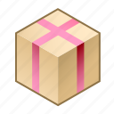 box, cube, gift, pack, package, packing, pink