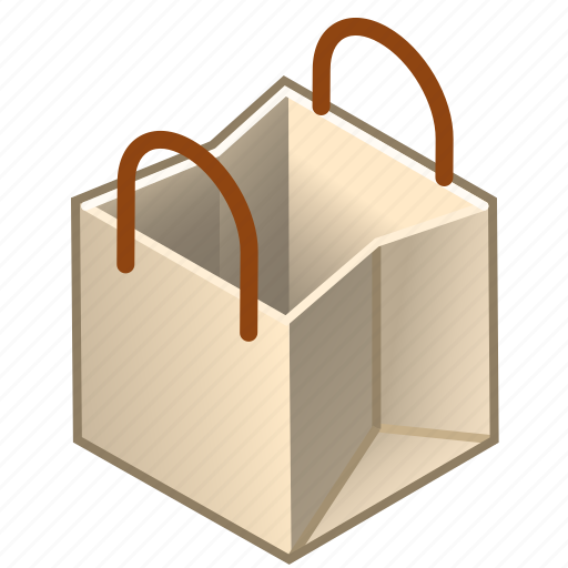 Bag, box, cube, handles, paper, shopping, with icon - Download on Iconfinder
