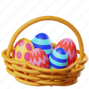 basket of eggs, egg basket, basket, decorating, ornament, easter egg, easter day, happy easter, decoration