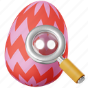 finding egg, hunt, hunting, searching, magnifier, easter egg, easter day, happy easter, decoration
