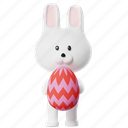 rabbit holding egg, bunny, hold, rabbit, holding egg, easter egg, easter day, happy easter, decoration