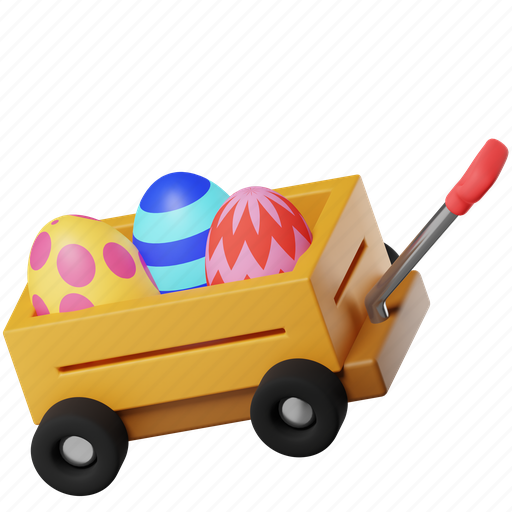 Cart, trolley, egg painting, bring eggs, shopping, easter egg, easter day icon - Download on Iconfinder