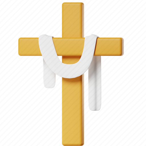 Cross with shawl, cross, cross sign, religion, holy, easter egg, easter day icon - Download on Iconfinder