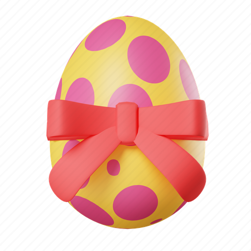 Egg with ribbon, gift, present, decorating, painting, easter egg, easter day icon - Download on Iconfinder