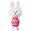 rabbit holding egg, bunny, hold, rabbit, holding egg, easter egg, easter day, happy easter, decoration 