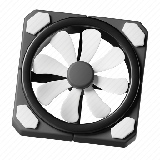 Cooling fan, cooler, ventilator, fan, cpu fan, computer hardware, component icon - Download on Iconfinder