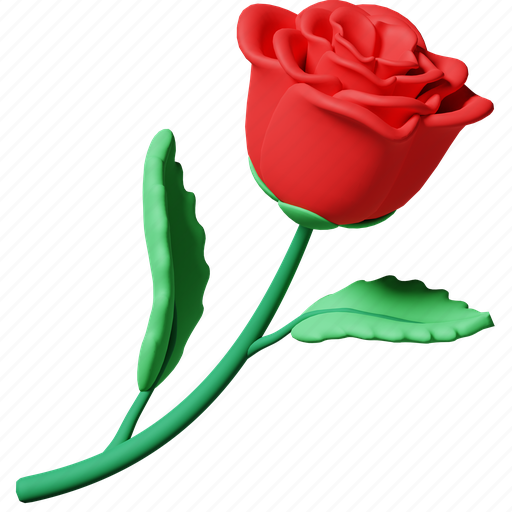 Flower, rose, gift, special, floral, valentine’s day, marriage 3D illustration - Download on Iconfinder