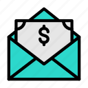 message, email, dollar, letter, money