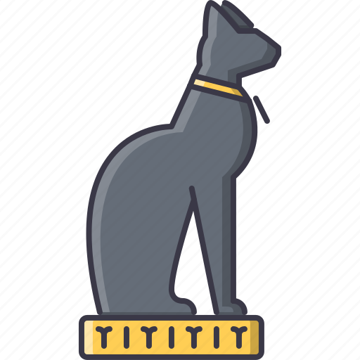 Cat, civilization, country, culture, egypt, hieroglyph, statue icon - Download on Iconfinder