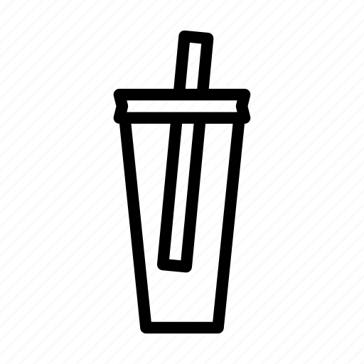 Plastic, glass, straw, cup, utensil, drinking, beverage icon - Download on Iconfinder