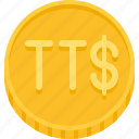 money, trinidad and tobago dollar, coin, dollar, currency