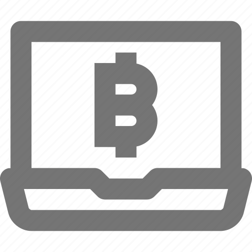 Bitcoin, laptop, coin, currency, finance, notebook, stock icon - Download on Iconfinder