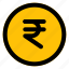 rupee, coin, money, currency 