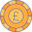 pound sterling, currency, coin, money icon