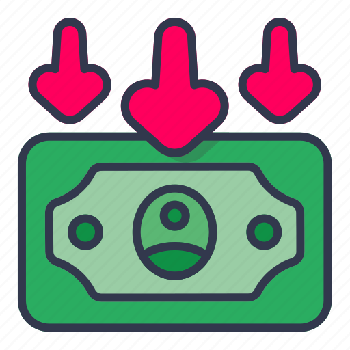 Deflation, money, bank, finance, business icon - Download on Iconfinder