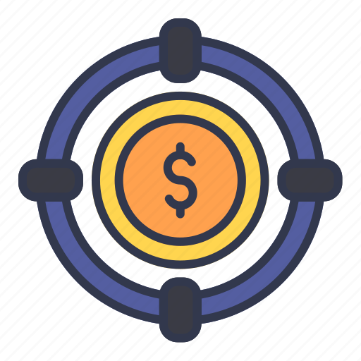 Target, business, marketing, finance, goal, coin icon - Download on Iconfinder