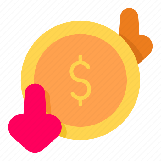 Deflation, coin, money, business, finance, talk icon - Download on Iconfinder