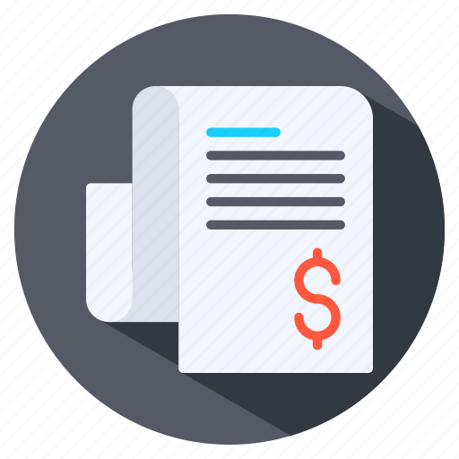 Bill, check, dollar, finance, sign icon - Download on Iconfinder