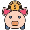 piggy, bank, cash, savings, dollar, finance, banking, pig, coin