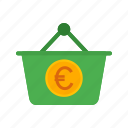 basket, business, cash, currency, euro, money, wealth