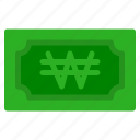 won, banknote, country, money, cash