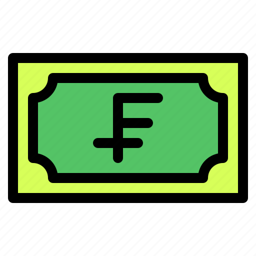 Swiss, franc, banknote, country, money, cash icon - Download on Iconfinder