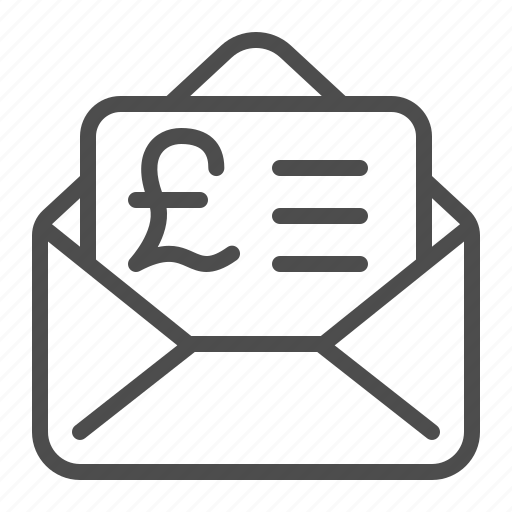 Bill, envelope, invoice, letter, pound, tax form icon - Download on Iconfinder