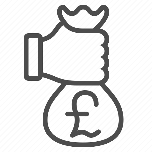 Bribe, cash, donation, hand, loan, money bag, pound icon - Download on Iconfinder