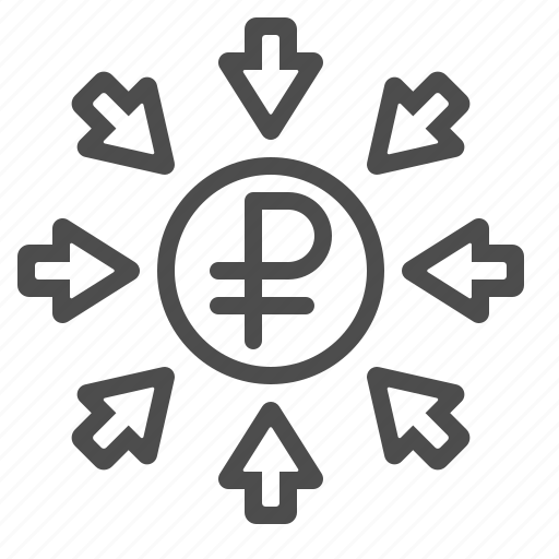 Arrows, currency, economy, financial, rouble, ruble icon - Download on Iconfinder