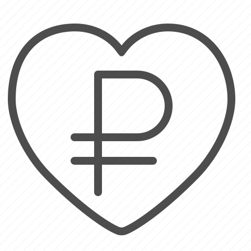Finance, heart, love, rouble, ruble icon - Download on Iconfinder