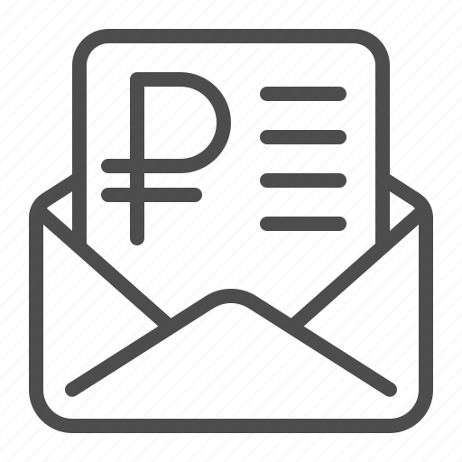Bill, envelope, invoice, letter, rouble, ruble, tax form icon - Download on Iconfinder