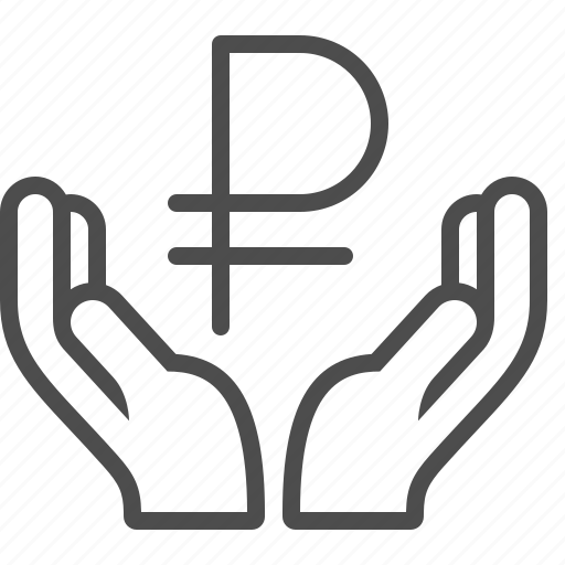 Hands, rouble, ruble icon - Download on Iconfinder
