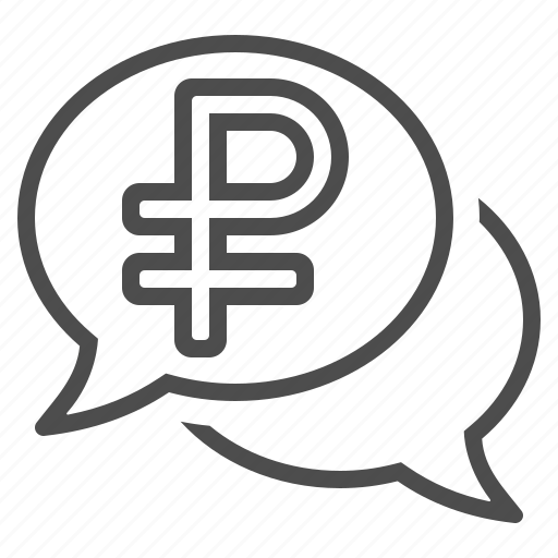 Chat bubble, conversation, rouble, ruble, speech bubble, talking icon - Download on Iconfinder
