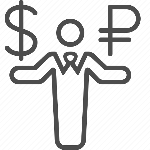 Business, businessman, currency, dollar, exchange rate, money, rouble icon - Download on Iconfinder