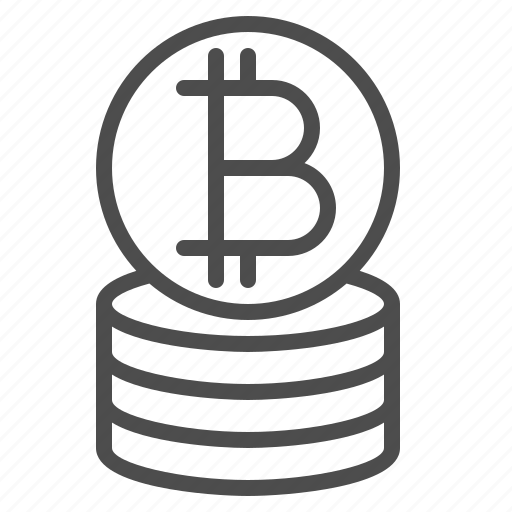 Bitcoin, coin, currency, money, stack icon - Download on Iconfinder