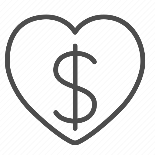 Dollar, finance, heart, love, money, passion, wealth icon - Download on Iconfinder