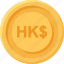 hong kong dollars coin, coins, currency, finance 