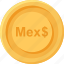 mexico peso coin, coins, currency, finance 
