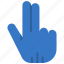 two, finger, pointer, cursor, clicker, mouse, gesture 
