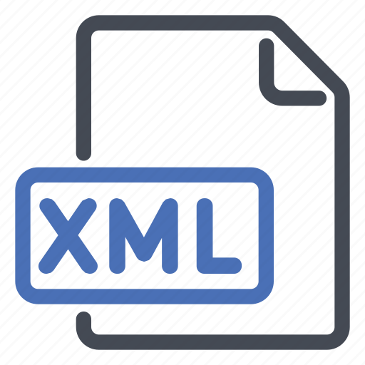 Document, extension, file, format, xml icon