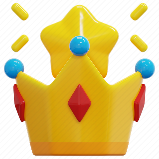 Crown, customer, loyalty, star, celebrity, famous, royal 3D illustration - Download on Iconfinder