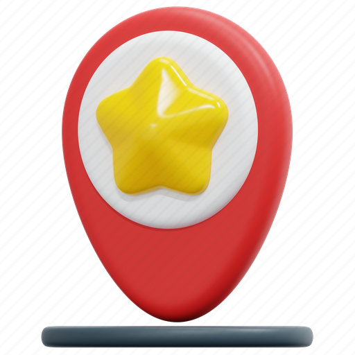 Brand, positioning, customer, loyalty, star, pin, 3d 3D illustration - Download on Iconfinder