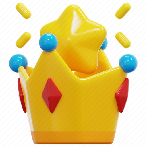 Crown, customer, loyalty, star, celebrity, royal, famous 3D illustration - Download on Iconfinder