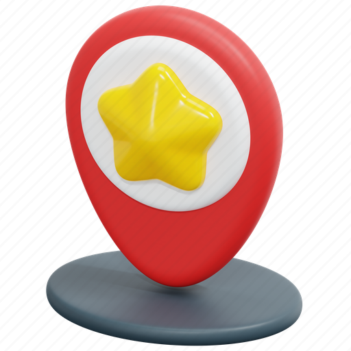 Brand, positioning, customer, loyalty, star, pin, 3d icon - Download on Iconfinder