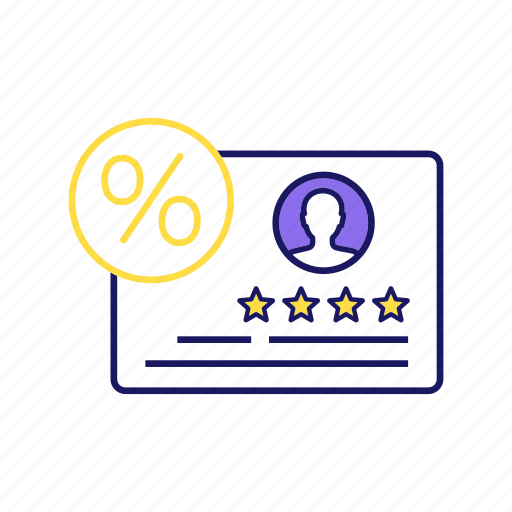 Client, customer, feedback, loyalty program, percent, percentage, satisfaction rate icon - Download on Iconfinder