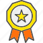 star, certificate, medal, quality 