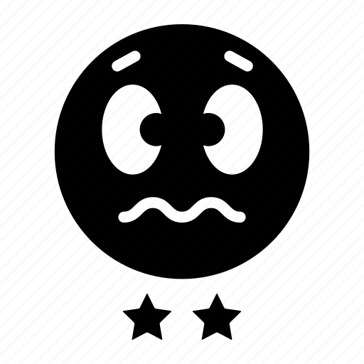Bad, emoji, emoticon, expression, face, sad, star icon - Download on Iconfinder
