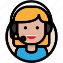 call center, customer support, female, support