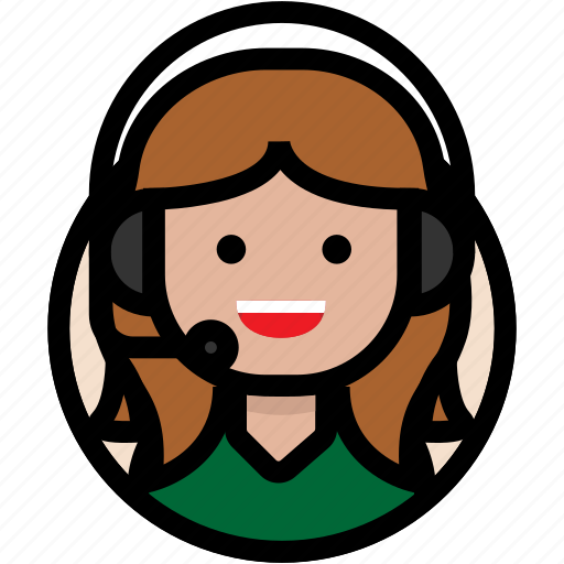 Call center, chat, customer support, female icon - Download on Iconfinder