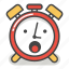 alarm, awe, clock, emoji, minute, surprised, time 